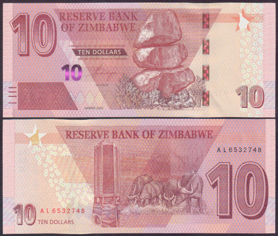 2020 Zimbabwe $10 (Unc) L000321